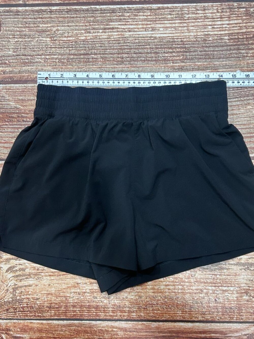 Athleta High Rise Weekender Run Short Black 3" Inseam Lined Drawstring - Picture 9 of 11